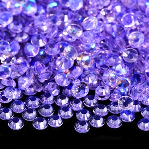 Oleeya Lot en vrac de strass en résine, base transparente, cristaux plats effet gelée et aurora, pour accessoires de nail art DIY - Product Image 3
