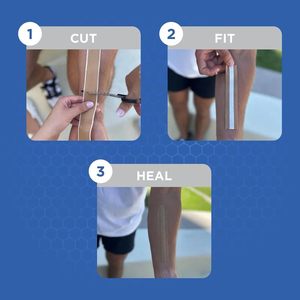 Venda adhesiva de tela flexible de 1 metro de largo para el cuidado de heridas y primeros auxilios; vendaje adhesivo de tela elástica. - Product Image 3