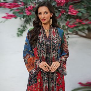 Vestido de Fiesta Eid para Mujeres Musulmanas, Abaya, Vestidos Largos, Estampado Ramadán, Diamantes, Caftán Marroquí, Túnica de Oración, Abayas Dubai Longue 2026 - Product Image 3