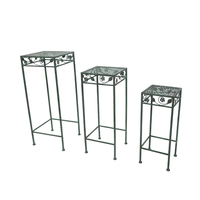 Support de Pot de Fleur Pliant en Métal Rotatif à 3 Niveaux, Présentoir d'Angle en Métal Multi pour Décoration d'Intérieur
