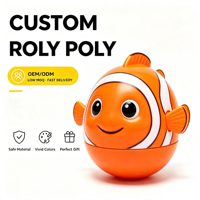 Ornement de bureau personnalisé en forme de poisson-clown, décoration de table sur le thème marin en PVC, souvenirs et cadeaux personnalisés OEM ODM