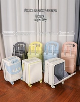 Valise à roulettes pour enfants avec cadre en aluminium, 4 roues, certifiée CE, serrure TSA pivotante, ultra-légère, grande capacité, coque rigide large