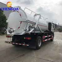 Caminhão de sucção de esgoto, usado 5m3 8m3 10m3 combinação de vácuo limpeza de esgoto