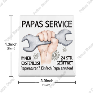 ของตกแต่งโต๊ะอะคริลิคโค้งมนสร้างแรงบันดาลใจ พร้อมคำคมครอบครัวเยอรมันสำหรับพ่อแม่และพี่น้อง - Product Image 2