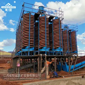 Concentrateur de minéraux lourds zircon ilménite usine de lavage séparateur en spirale pour l'extraction de cassitérite de tungstène de fer
