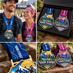 Custom Finisher Medal Running Race Marathon Award Medal Personalized Event Sports Medal With Custom Ribbon Logo OEM ODM medal ma - Product Image 3