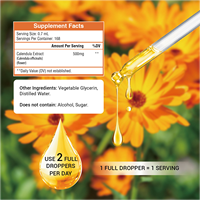 Extrait de Calendula Naturel en Gouttes Liquides – Soutient la Santé de la Peau et le Système Immunitaire – Teinture Végétale