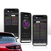 Panel de píxeles de matriz LED RGB controlado por aplicación inteligente nuevo Tablero de pantalla de visualización de publicidad DIY para tienda de coches ventanas Automotrices