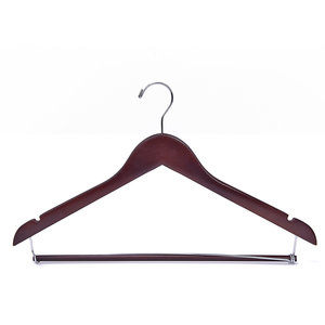 Qualité Manteau En Bois De Luxe Hôtel <span class=keywords><strong>Cintre</strong></span> <span class=keywords><strong>Costume</strong></span> À Vendre avec Verrouillage Barre De Pantalon - Product Image 3