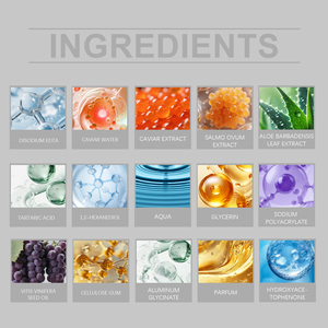 Masque hydratant doux au caviar et à l'aloe vera, hydrate en profondeur, apaise les rougeurs, booste l'éclat, tous types de peau, soin quotidien, 4 pièces - Product Image 5