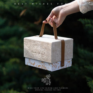 Boîte cadeau de mariage en papier d'art velours de soie de luxe avec poignée en ruban écologique et portable pour demande en mariage d'une <span class=keywords><strong>demoiselle</strong></span> d'honneur et cadeaux de fête - Product Image 2