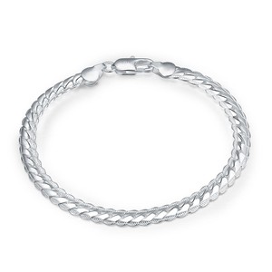 Wholesale 5MM Carved Flat Sideways Chain Jewelry Set Car Flower Bracelet Necklace Set For Women Ins Fashion Plain Chain Jewelry - Product Image 1