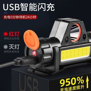 Linterna Frontal de Plástico para Exteriores con Batería de Larga Duración y Luz LED Potente, Recargable, Magnética, para Pesca Nocturna - Product Image 3