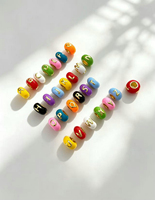 Perles en laiton mélangées en gros, rondes, plates, intercalaires, lettres de l'alphabet, cubes de bonbons pour la fabrication de bijoux DIY