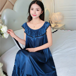 H801 # ฤดูร้อนเวอร์ชั่นเกาหลีชุดนอนสตรีขนาดพิเศษชุดโจ๊กเกอร์เซ็กซี่ผ้าไอซ์ซิลค์ชุดนอนกันหนาว - Product Image 6