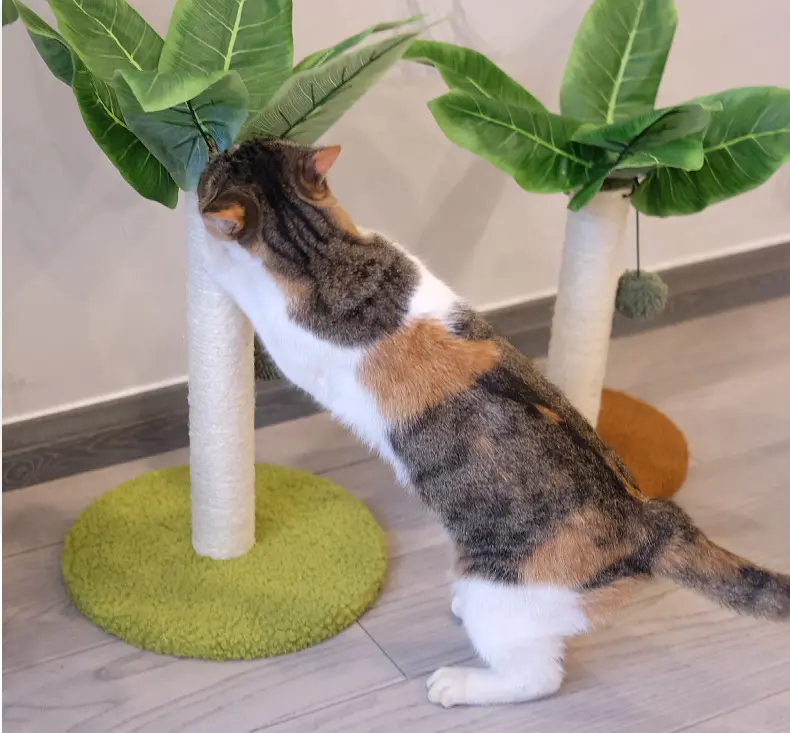 Gros jouets interactifs pour animaux de compagnie moderne grand cadre d'escalade composants de grattoir bois fleur chat tour arbre fleur rangée