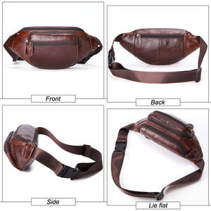 กระเป๋าหนังแท้ AndoBag สไตล์เรโทรสำหรับผู้ชาย กระเป๋าสะพายข้างลำตัวแบบลำลอง กระเป๋าคาดเอวสำหรับเล่นกีฬากลางแจ้ง ช่องใส่โทรศัพท์ - Product Image 4