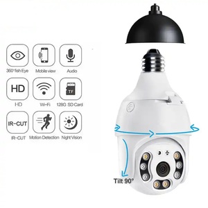 Regis tuya không dây <span class=keywords><strong>IP</strong></span> E27 3MP 5MP thông minh <span class=keywords><strong>Camera</strong></span> an ninh 360 độ tự động theo dõi trong nhà giám sát bóng đèn thông minh CMOS - Product Image 3