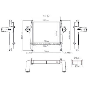 Composant de système de refroidissement automobile Intercooler tout en aluminium pour <span class=keywords><strong>DAF</strong></span> 95 XF75 LF75 CF75 si Intercooler de camion OEM 1708449 7417785 - Product Image 6
