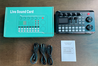 Carte son F998, table de mixage audio, interface audio pour podcast, avec effets de mixage DJ, changeur de voix avec effets sonores pour karaoké