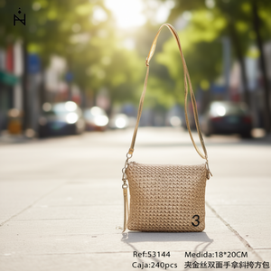 BOLSO Borsa a tracolla bifacciale con rivestimento in oro 18x20CM - Product Image 3