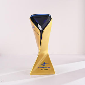 चमकदार फैशन रचनात्मक कस्टम ट्रॉफी पुरस्कार डिजाइन जस्ता मिश्र धातु ट्रॉफी कप चांदी लेजर उत्कीर्णीय लोगो पुरस्कार ट्रॉफी - Product Image 4