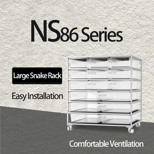 NS86 Grand rack empilable pour reptiles et serpents, armoire de reproduction ventilée en aluminium 6061, gain de place pour les amateurs de reptiles - Product Image 1