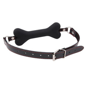 SM Dog Bone Silicone Mouth Gag Ball pour hommes et femmes Jouets sexuels pour adultes pour équipement de Bondage - Product Image 3