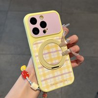 Étui de protection anti-chute à carreaux, couleur assortie, grande fenêtre, pour Apple 17PROMAX, transformable instantanément
