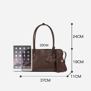 Borsa da <span class=keywords><strong>donna</strong></span> di grande capacità di alta qualità vera pelle di vacchetta borse a mano da <span class=keywords><strong>donna</strong></span> Tote Bag con <span class=keywords><strong>marsupio</strong></span> - Product Image 4