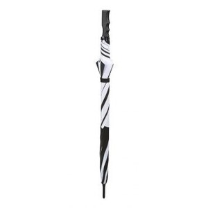 Parapluie de voyage automatique noir et blanc 8K semi-automatique pliable en 3 sections avec fonction d'ouverture automatique - Product Image 3