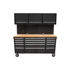 72 inch durable heavy duty tool chest tool cabinet customize 15 drawers workbench W72" x D18" x H37.4"