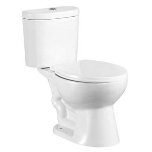 WC Moderno in Ceramica Bianca a Doppio Scarico, Montaggio a Pavimento, con Sedile a Chiusura Lenta, <span class=keywords><strong>Sifone</strong></span> a S, per <span class=keywords><strong>Bagno</strong></span> Hotel - Product Image 1