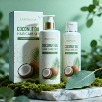 Kit de Soins Capillaires Nourrissants Qualité Salon, Formule Quotidienne Fortifiante à l'Huile de Coco, Personnalisable avec Logo, Prêt à Offrir en Gros