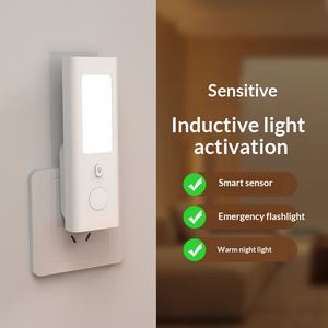 Luz Nocturna de Doble Propósito con Sensor de Movimiento y Enchufe, Recargable por USB, Ideal para Viajes Internacionales - Product Image 2