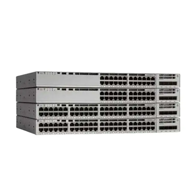 Saklar keuntungan jaringan baru asli C9300-48T-E saklar jaringan 48-port saklar jaringan Data Uplink Modular laris