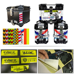 Autocollants <span class=keywords><strong>moto</strong></span> personnalisés arête de poisson roue de réservoir alliage d'aluminium boîte arrière <span class=keywords><strong>casque</strong></span> autocollants décoratifs 1 an de garantie - Product Image 3