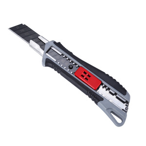 Cutter industriel transfrontalier en caoutchouc ABS <span class=keywords><strong>avec</strong></span> lame en <span class=keywords><strong>acier</strong></span> allié de 145 mm et épaisseur de 0,5 mm, double verrouillage - Product Image 2