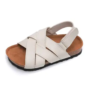 New 2023 Summer Sandals Infant Toddler Kids Shoes Soft Bottom Genuine Leather Kids Children Beach Sandals Beach shoes