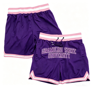 Retro bedrukte ademende zomerbasketbalshorts Throwback Vintage Mesh Team Uniform Street Fashion - Product Image 5