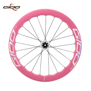 Juego de Ruedas para Bicicleta de Carretera <span class=keywords><strong>GIOO</strong></span> F1 PRO de Alta Calidad, Fibra de Carbono Toray T800, Color Rosa, Freno de Disco, Ciclismo Urbano, Ultraligeras, 26 mm, 45/50 mm - Product Image 3