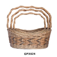 Panier de Offre Spéciale panier de fleurs suspendu à la main panier en osier artisanat