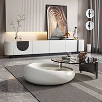 Table basse rotative minimaliste et moderne pour salon maison lumineuse nouvelle table basse en verre trempé de luxe haut de gamme