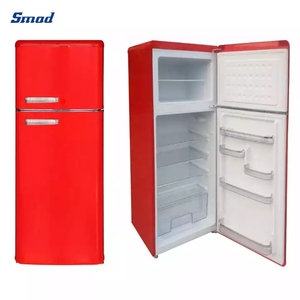 210 Liters Double Door Retro <b>Refrigerator</b> with Handle Retro Fridge - Product Image 4