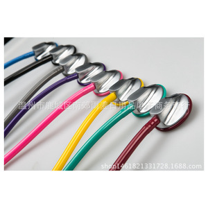 Estetoscopio de una sola cabeza Rain de 75-78 cm, manual, de aleación de zinc plateada, PVC, para escuchar el corazón y los pulmones - Product Image 5