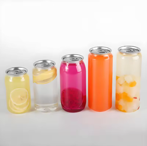 Factory Direct Supply Low MOQ Transparent PET Sealed <b>Can</b> Food Safe Disposable Fruit Juice <b>Coffee</b> Packaging Container Custom Acce - Product Image 2