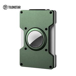 TILONSTAR TVC700 Custom Logo <b>Large</b> Capacity Slim Money Card Clip RFID Blocking Aluminum ID Business Travel Metal Card Holder - Product Image 1