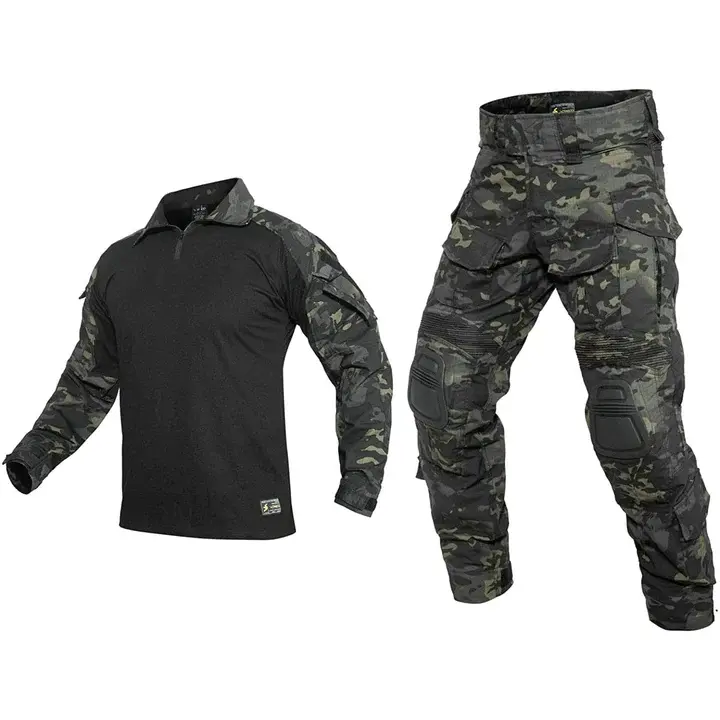 VOTAGOO Wholesale Tactical Airsoft Paintball T Shirt Pants Suit CP Multicam Camo Frog Suit G3 Uniform