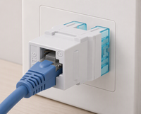 Module réseau Cat6 RJ45 plaqué or, connecteur Keystone sans outil pour plaque murale LAN