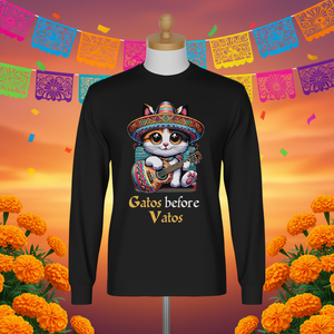 Maglietta a maniche lunghe Gatos Before Vatos Mexico Cat Fiesta - Product Image 3